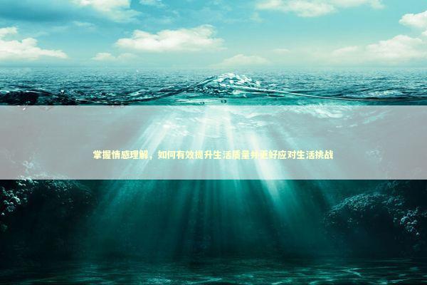 掌握情感理解，如何有效提升生活质量并更好应对生活挑战