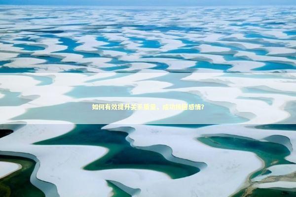 如何有效提升关系质量，成功挽回感情？